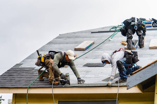 Professional Roofing technician working in Manchester, WA